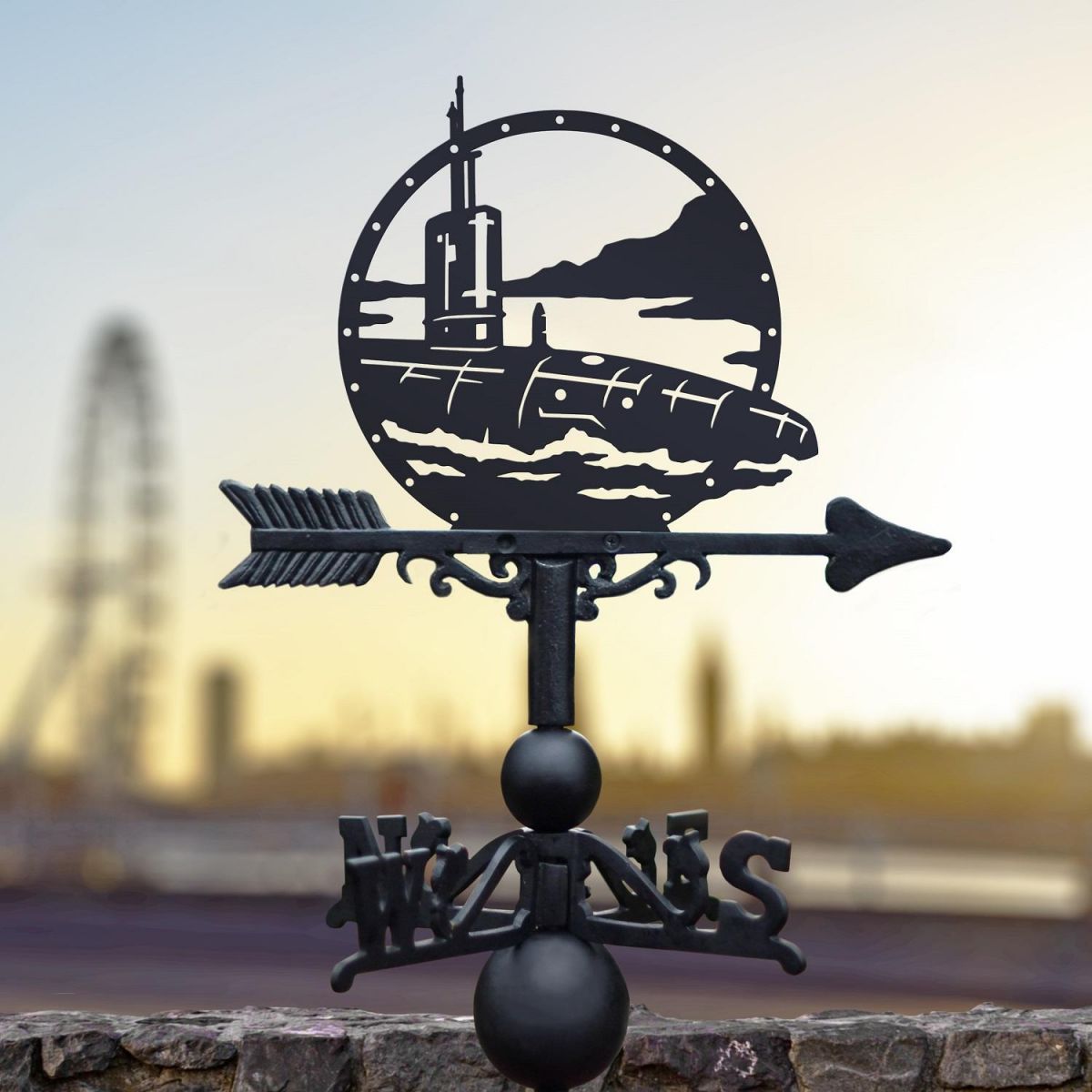 Weathervane with Submarine Design 