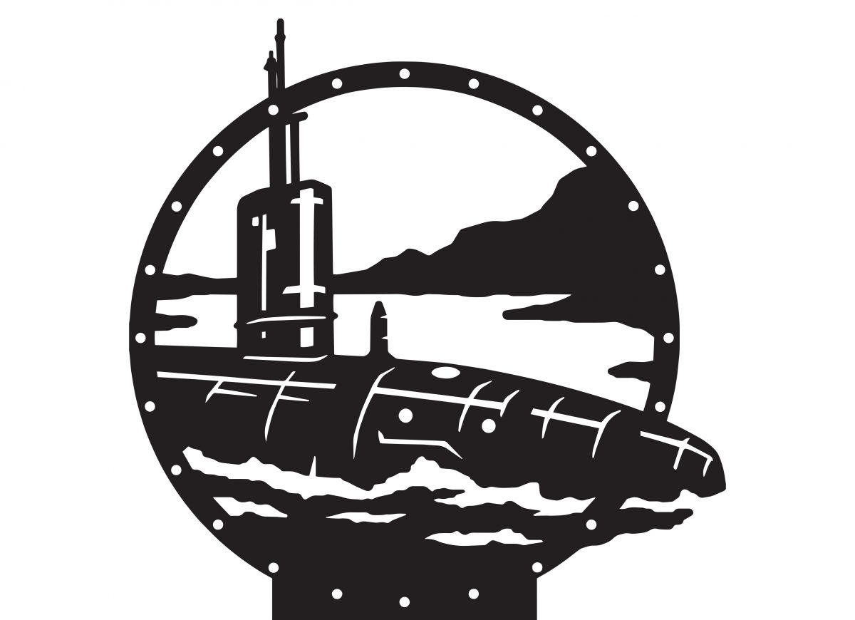 Submarine Weathervane Topper