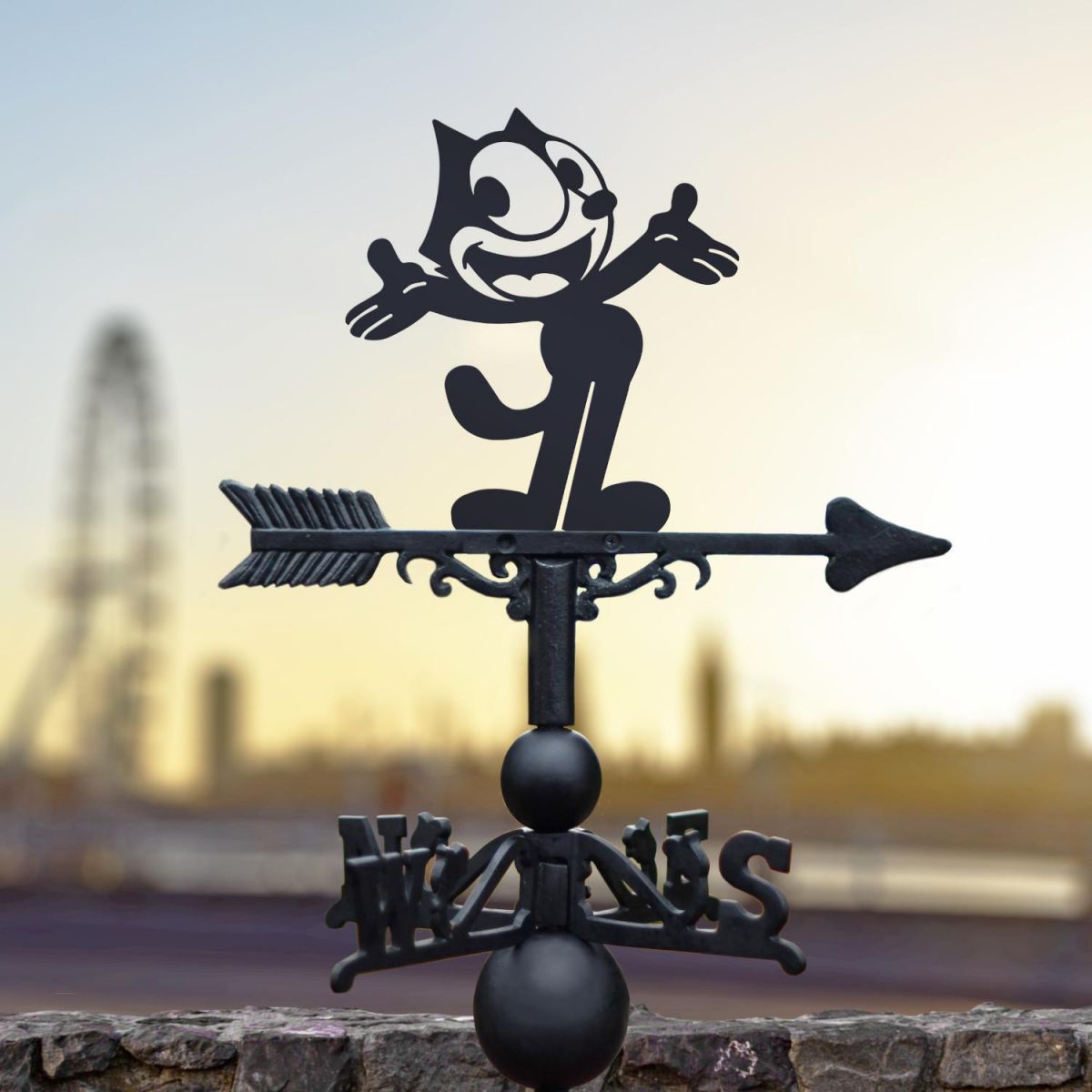 Vintage Cartoon Cat Weathervane