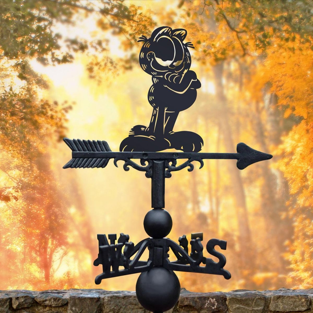 Weathervane of Comic Strip Tabby Cat 