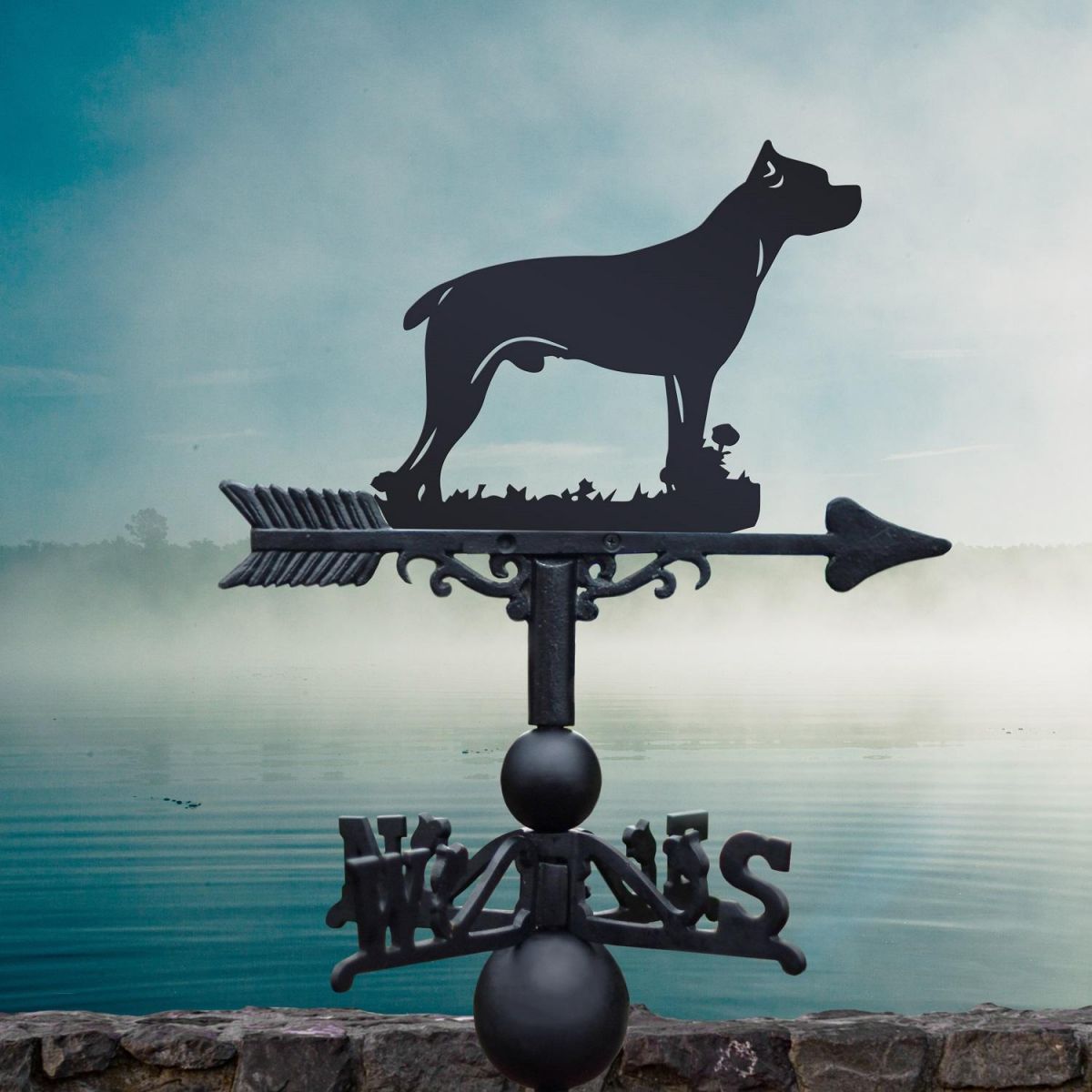 Black Weathervane with Cane Corso Design 