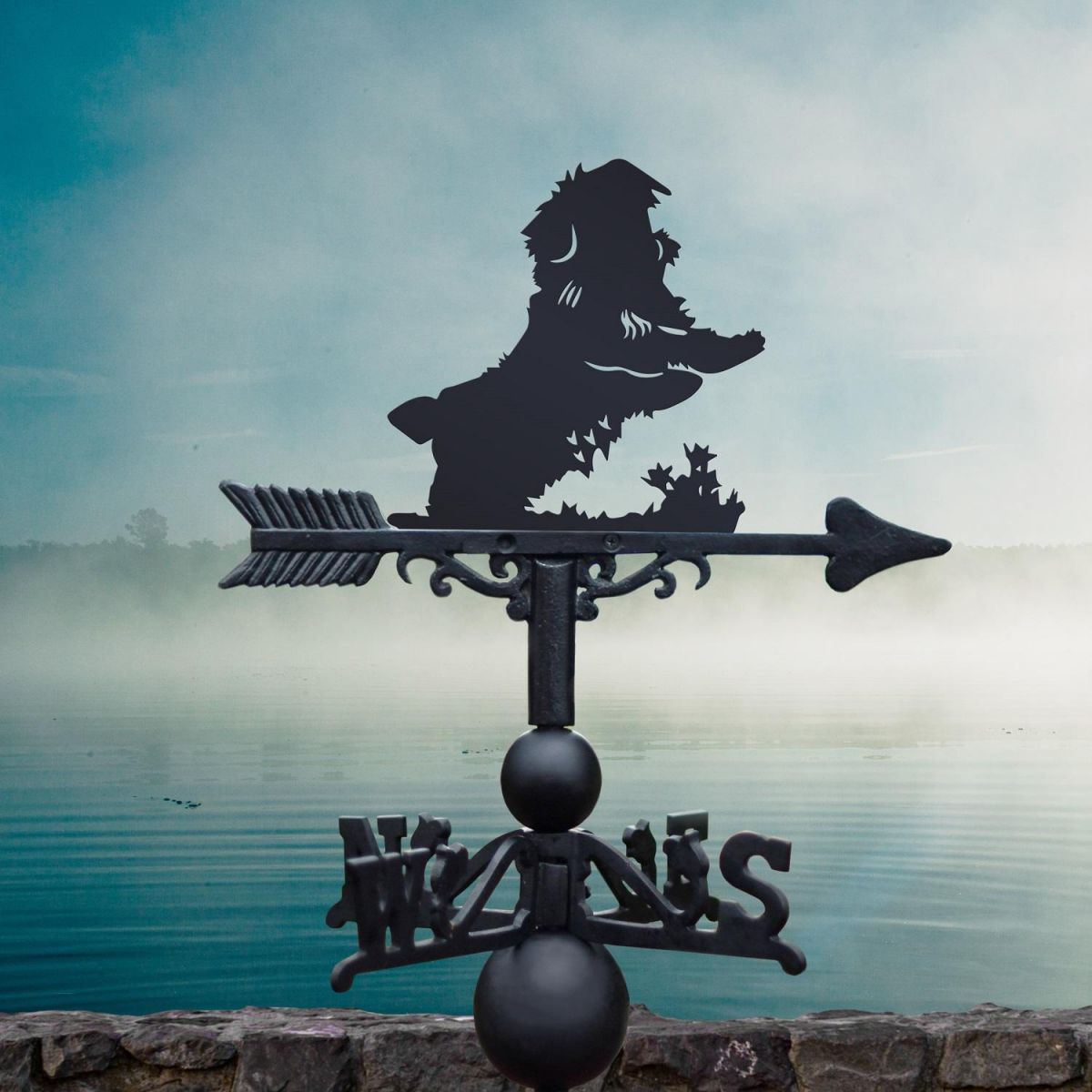 Maltese Weathervane in Black 