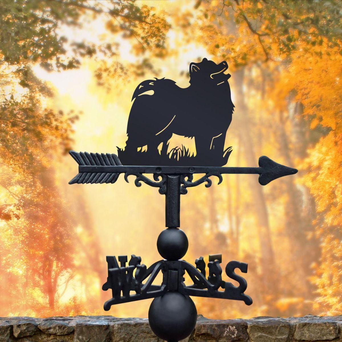Weathervane with Samoyed Design 