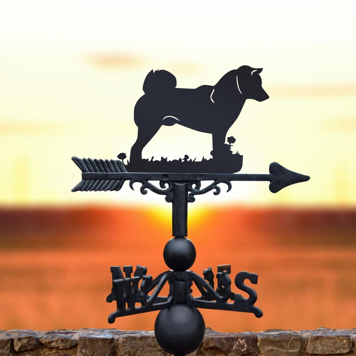 Weathervane with Shiba Inu Design Weathervane with Shiba Inu Design