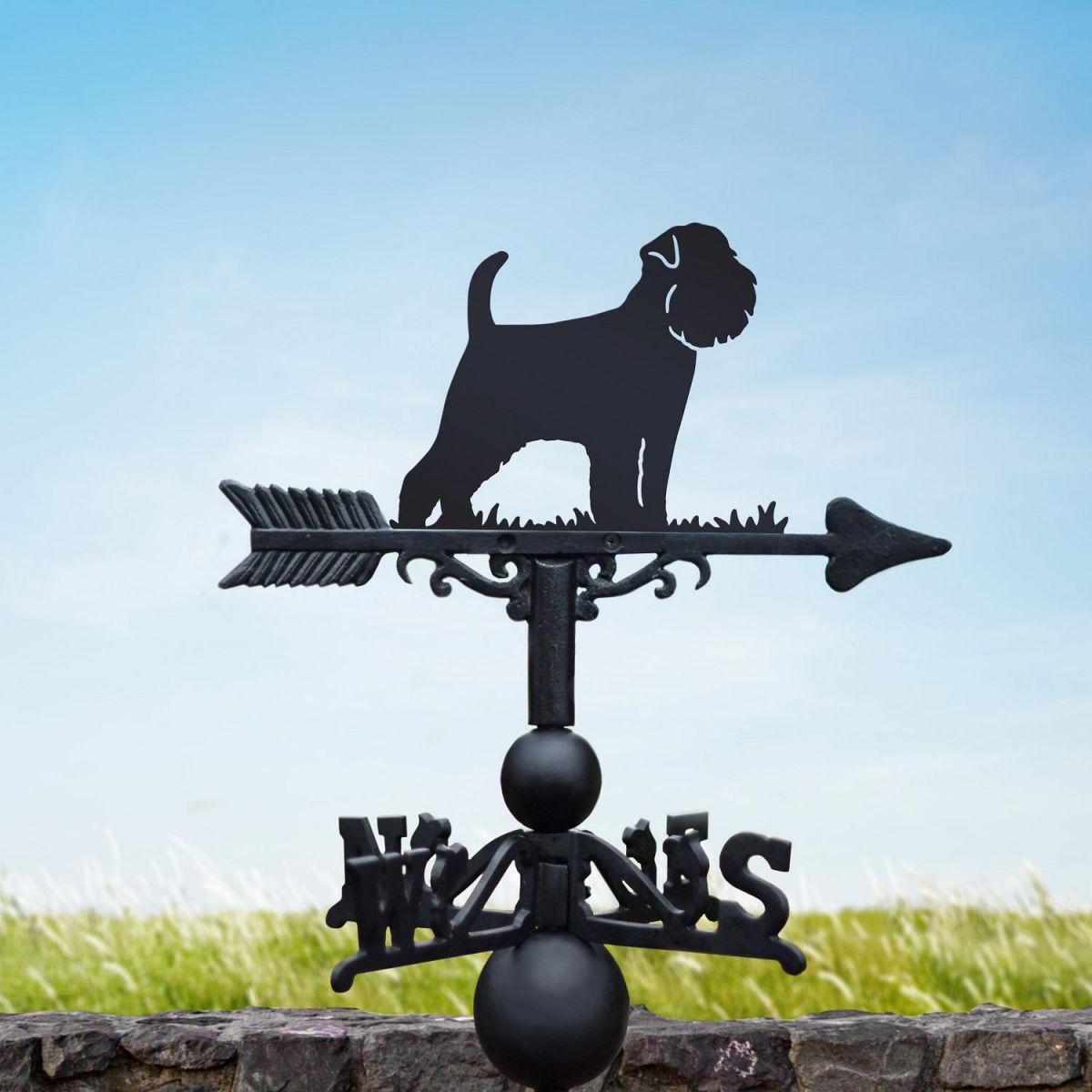 Griffon Bruxellois Weathervane in Black 