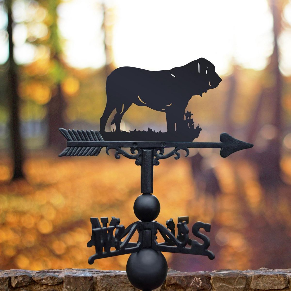 Black Weathervane with Bloodhound 