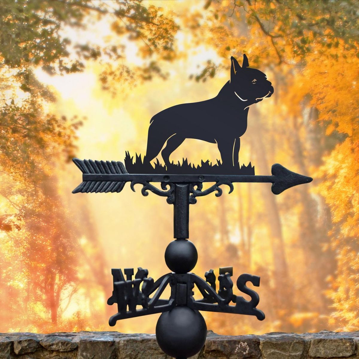 Black Weathervane with Boston Terrier Black Weathervane with Boston Terrier