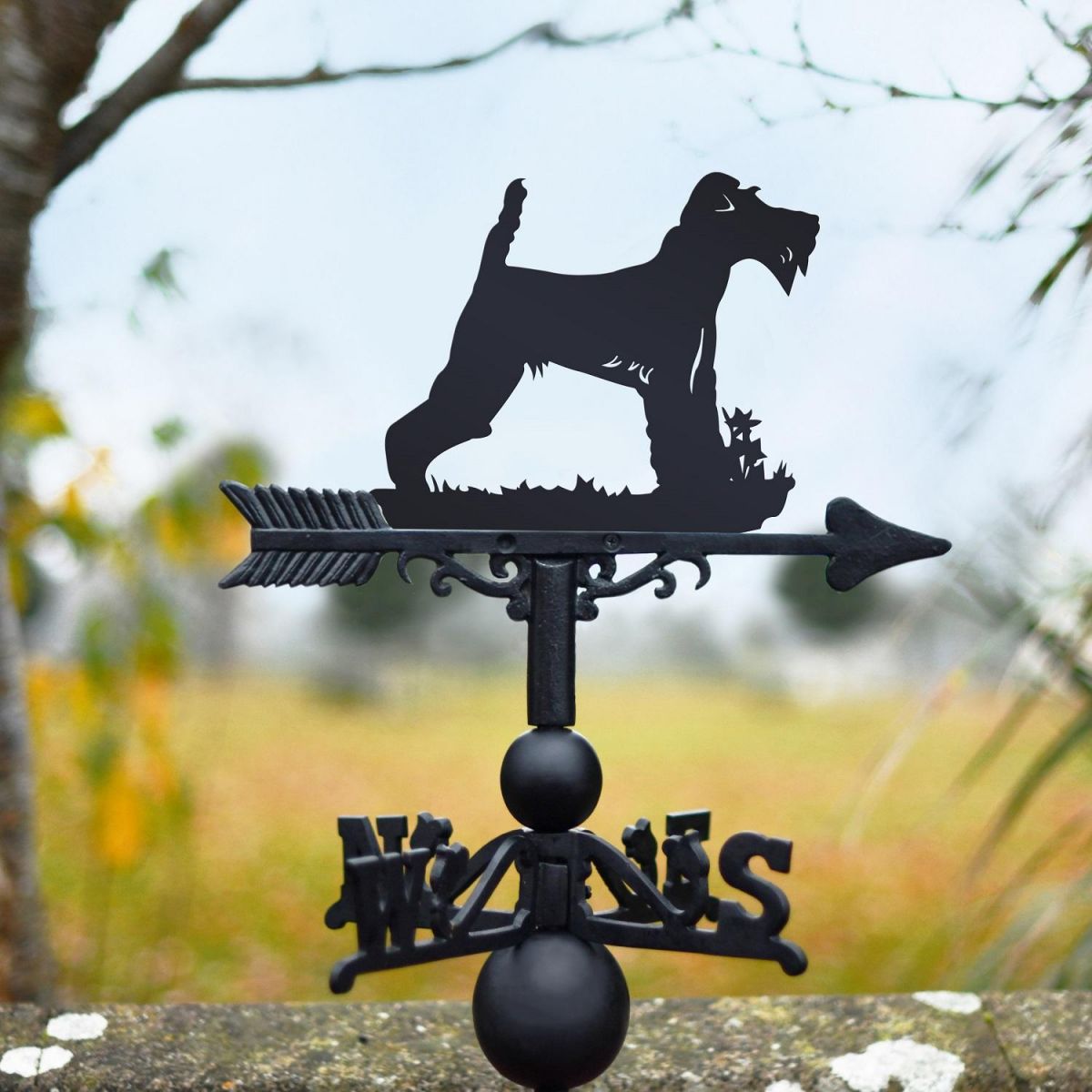 Weathervane with Wire Fox Terrier Design 