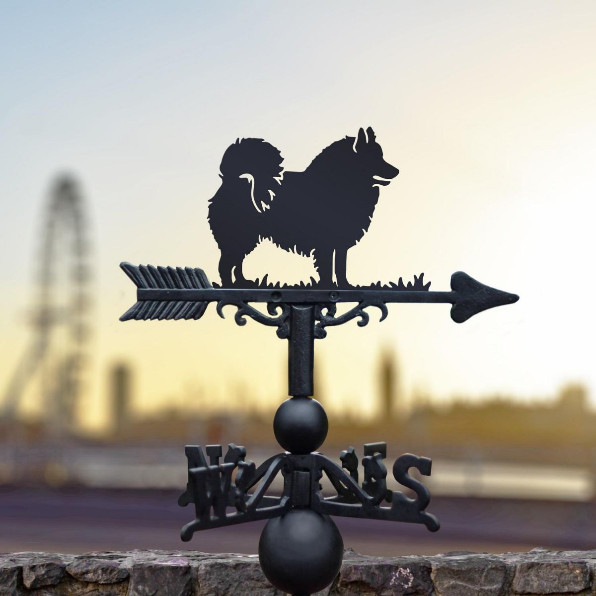 Black Canadian Eskimo Dog Weathervane 