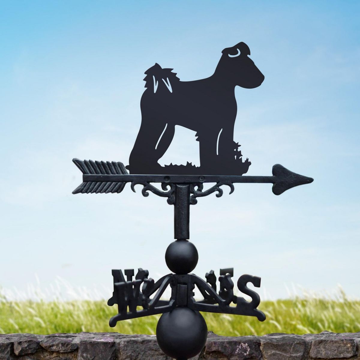 Weathervane with Hungarian Pumi in Black 