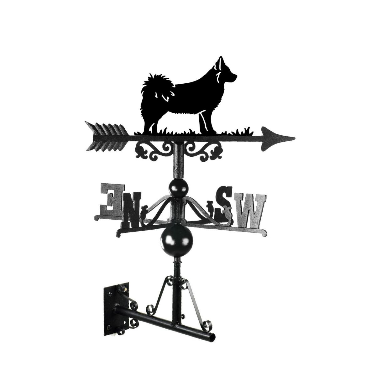 Icelandic Sheepdog Weathervane on White Background