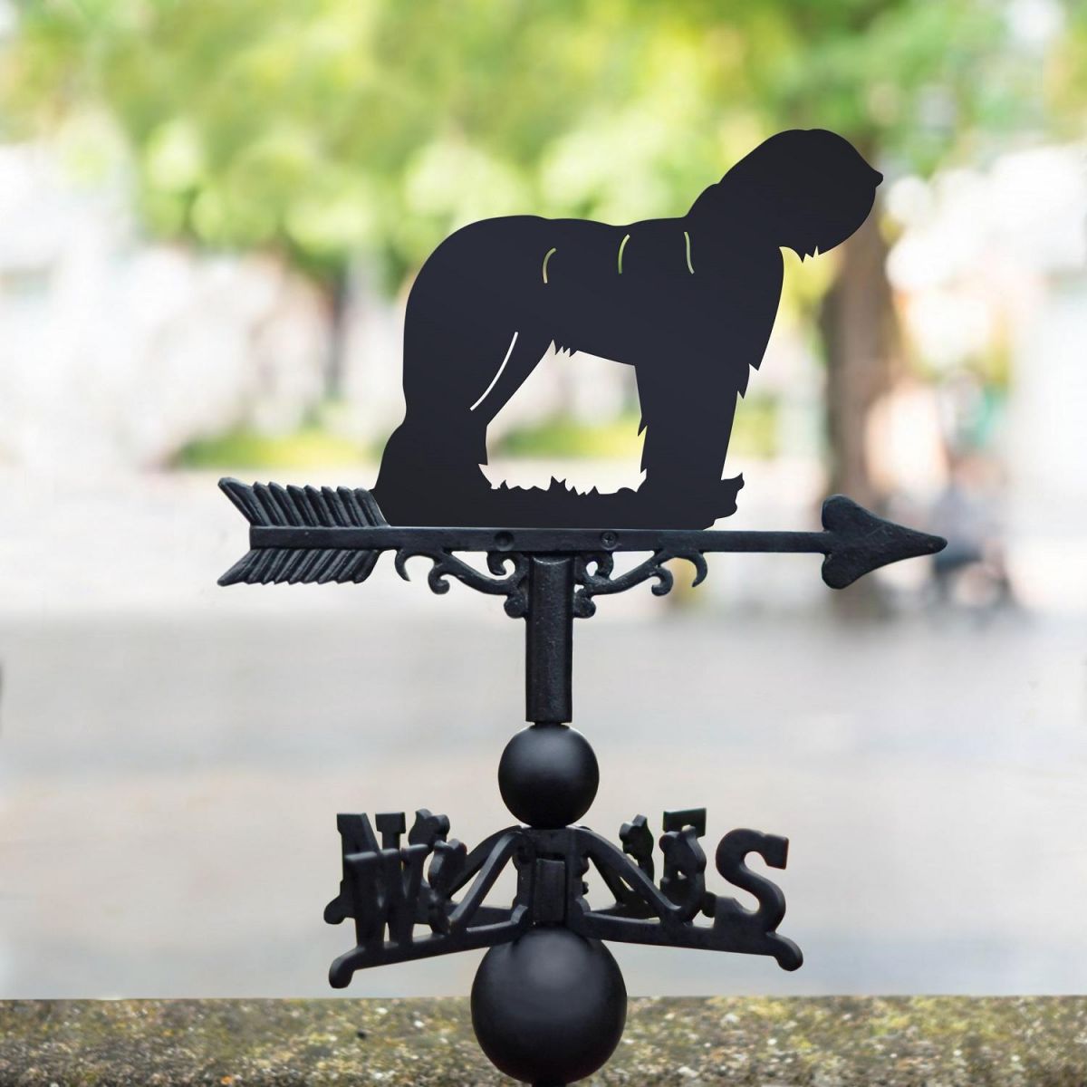 Black Weathervane of Bergamasco Sheepdog 