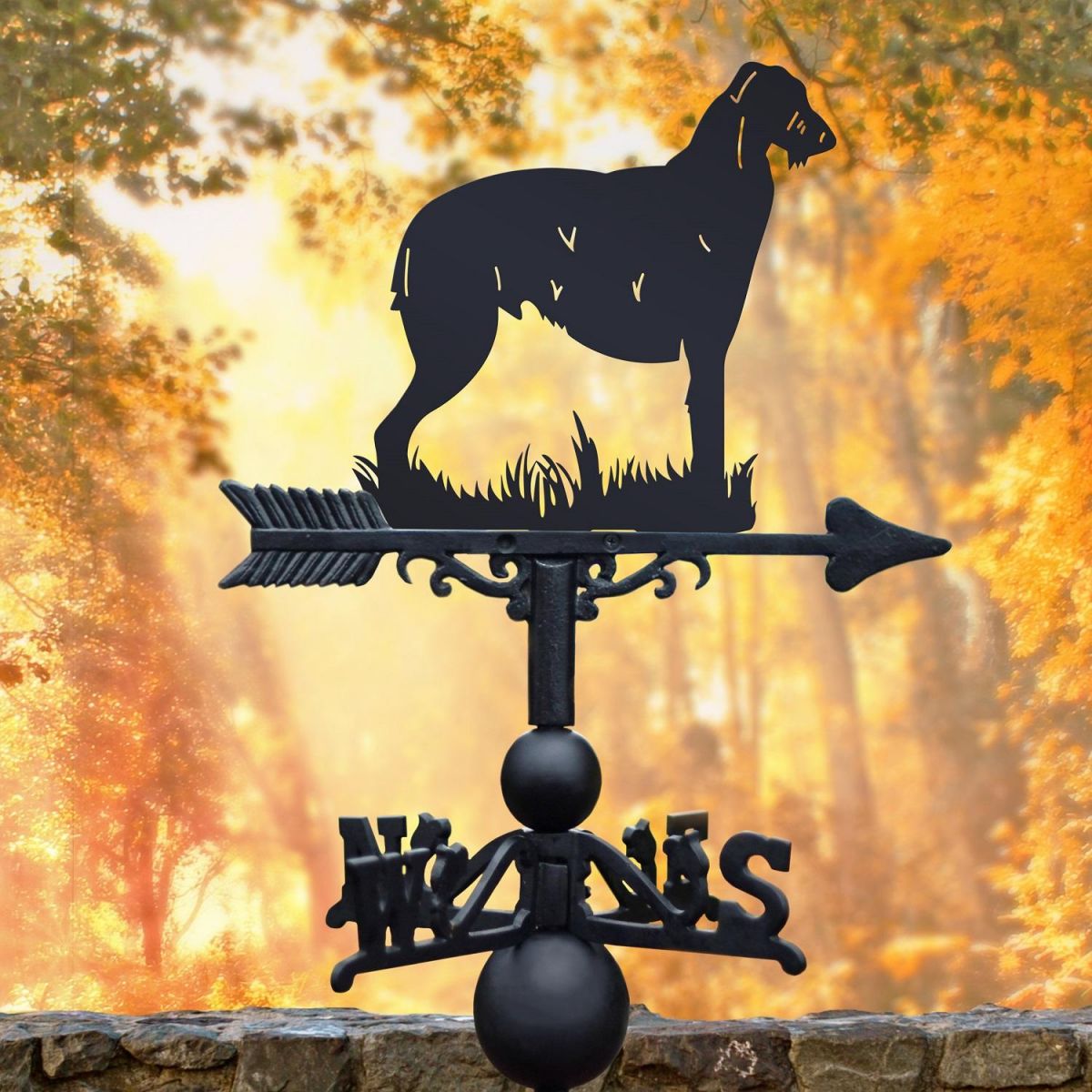 Scottish Deerhound Weathervane in Black Scottish Deerhound Weathervane in Black