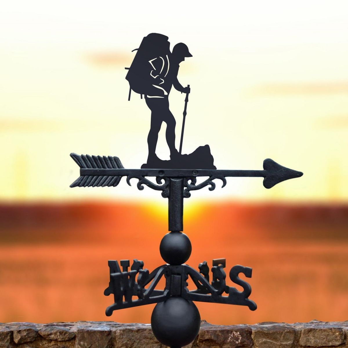 Weathervane with Backpacker 