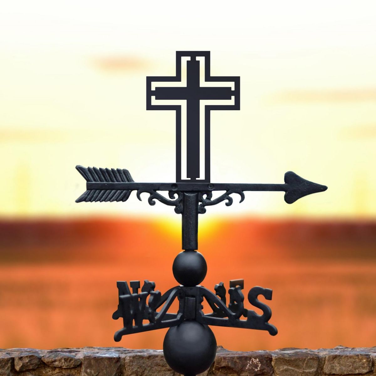 Cross Design on Weathervane 