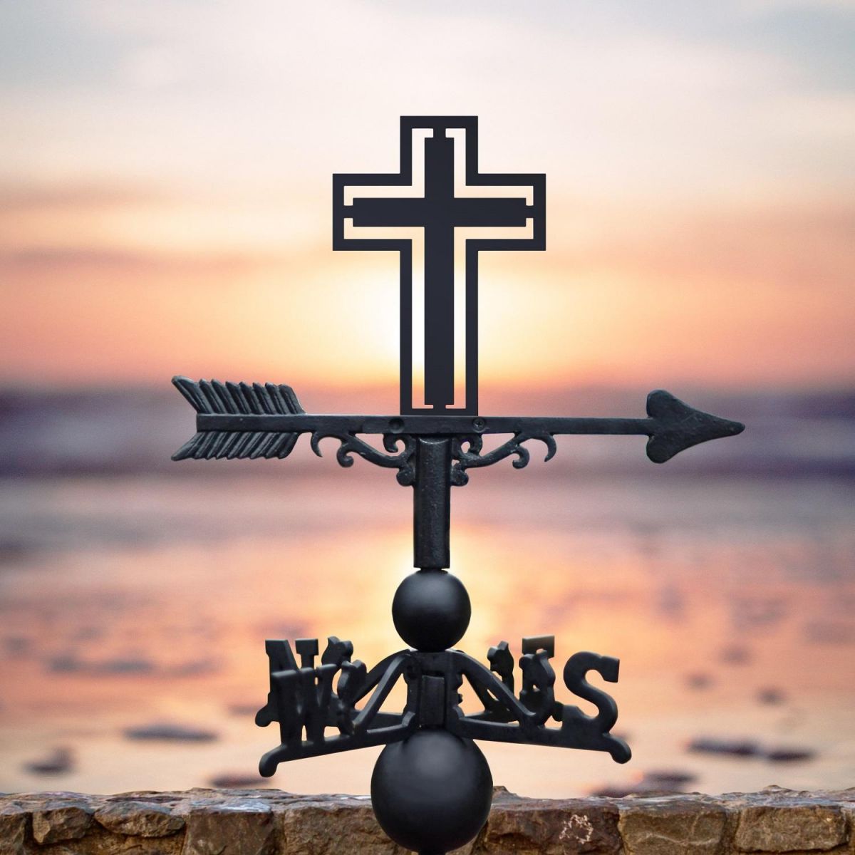 Weathervane with Cross Design 