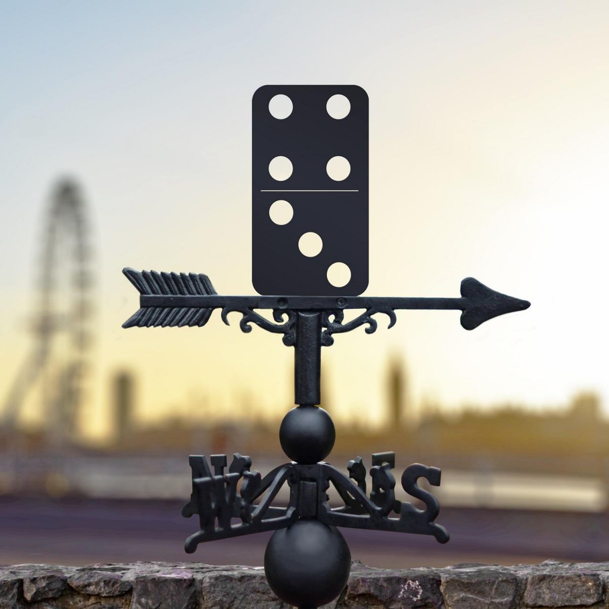 Weathervane with Dominoes Design 