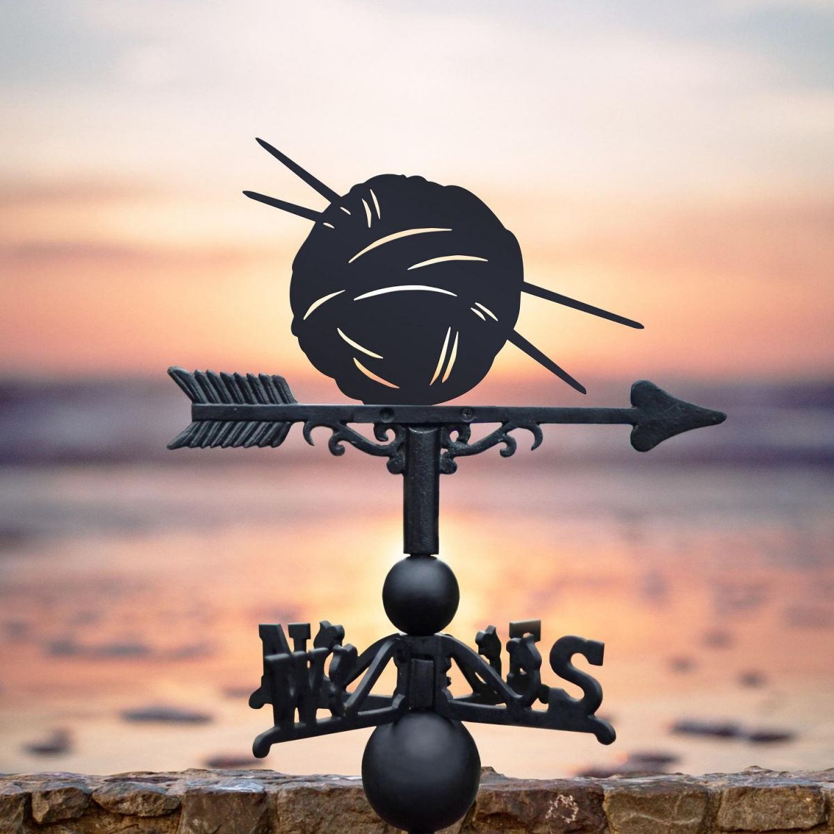 Weathervane with Knitting Design 