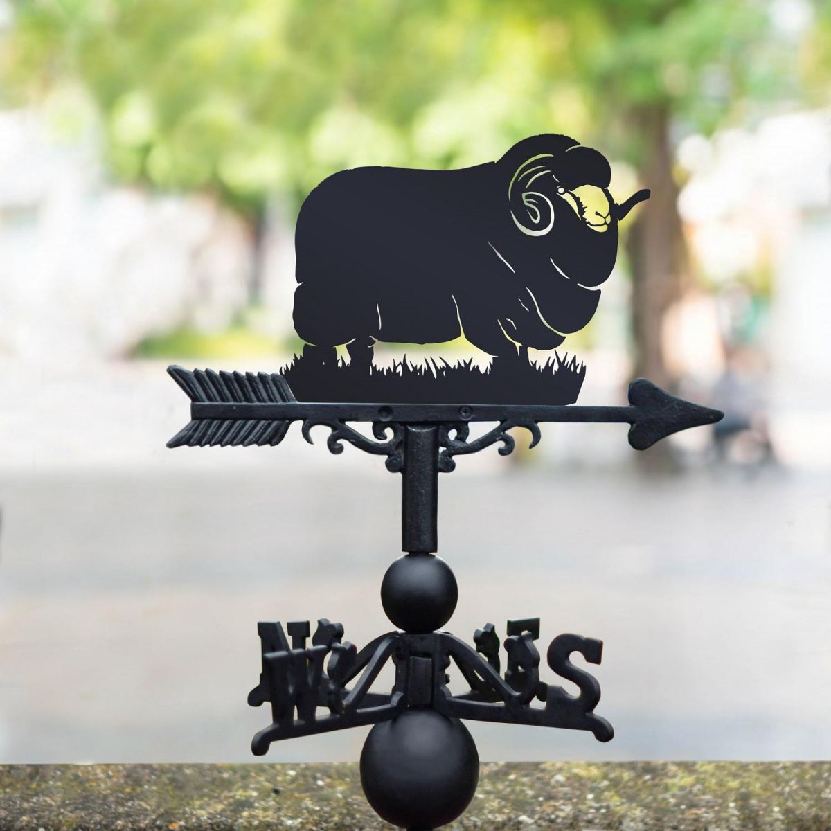 Merino Sheep Weathervane in Black 