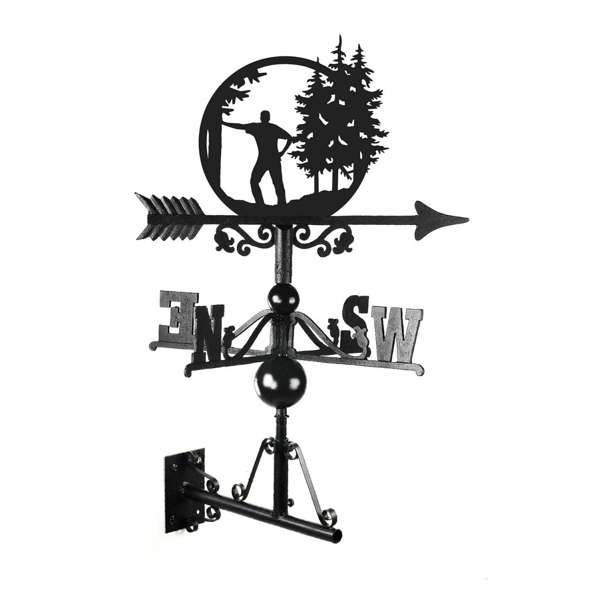 Woodland Forester Weathervane Created From Iron