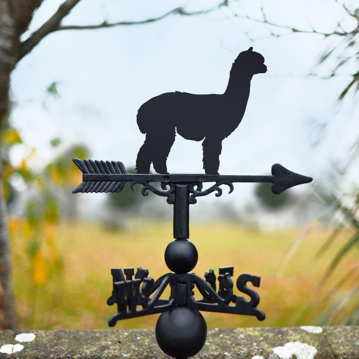 Weathervane with Alpaca Design 