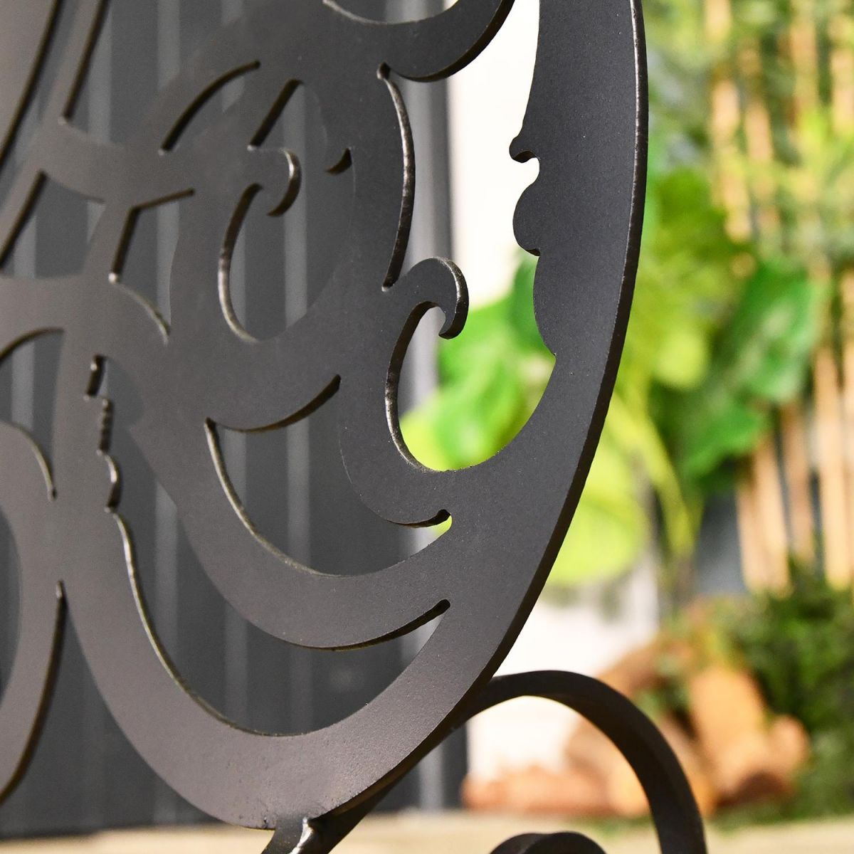 Close-up of the Black Finish on the Monogram Fireguard