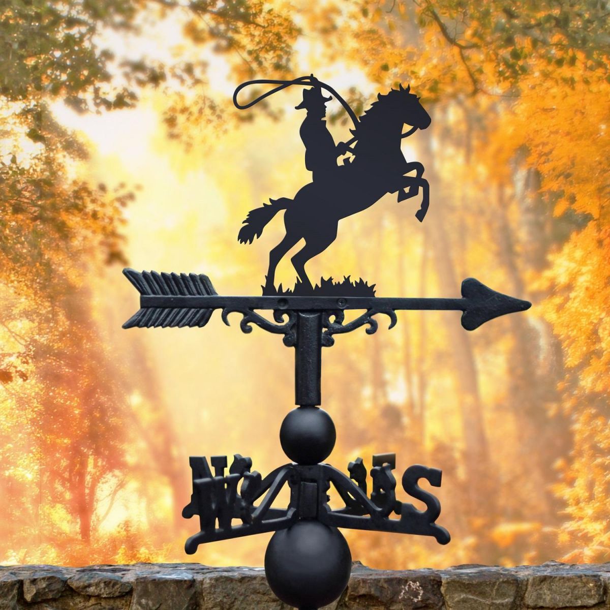 Cowboy on Horse Weathervane