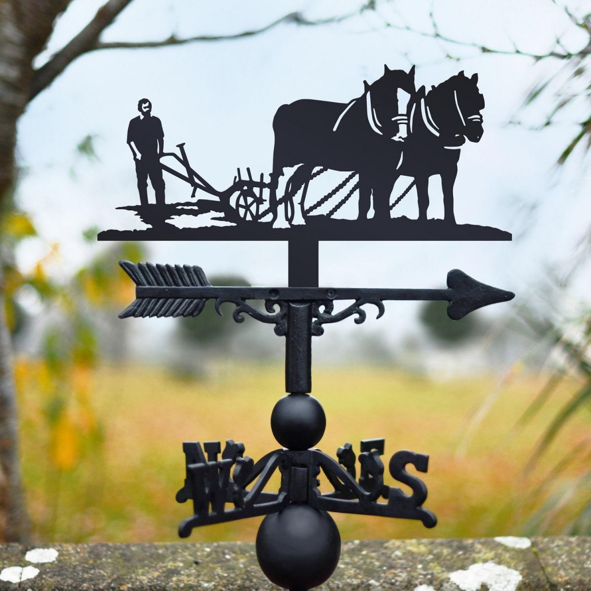 Horse-Drawn Plough Weathervane