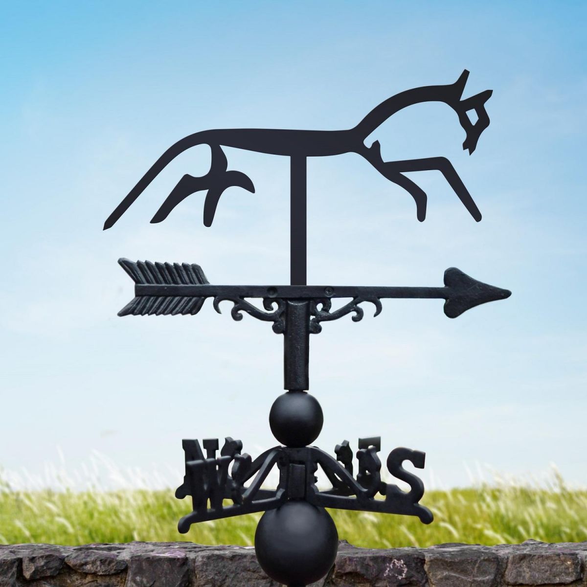 Black Uffington Horse Weathervane