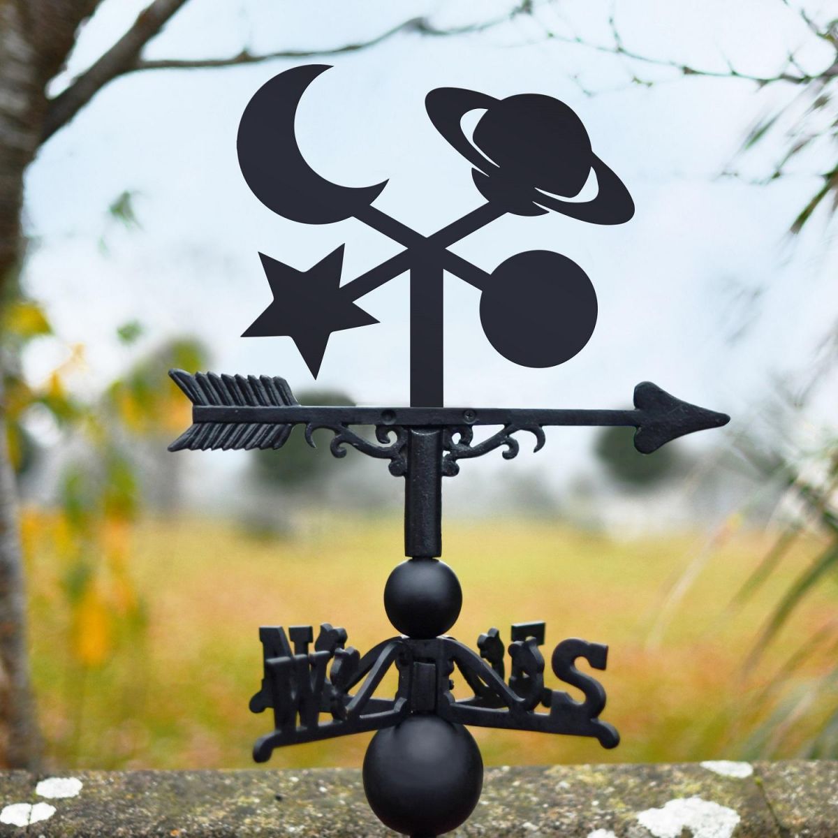 Crescent Moon & Planets Weathervane
