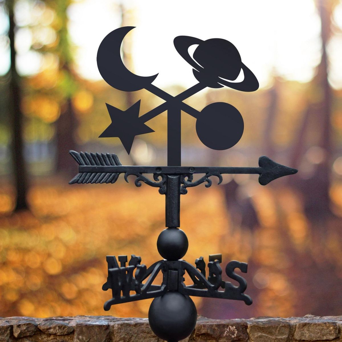 Crescent Moon & Planets Weathervane