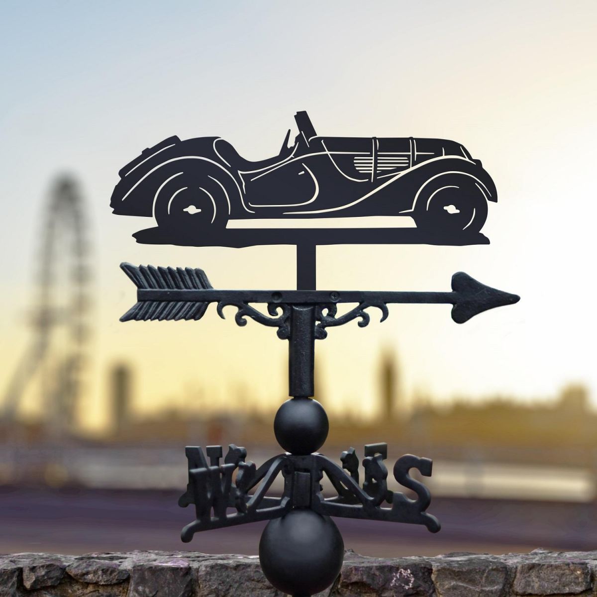 1930s BMW 328 Weathervane in Black 