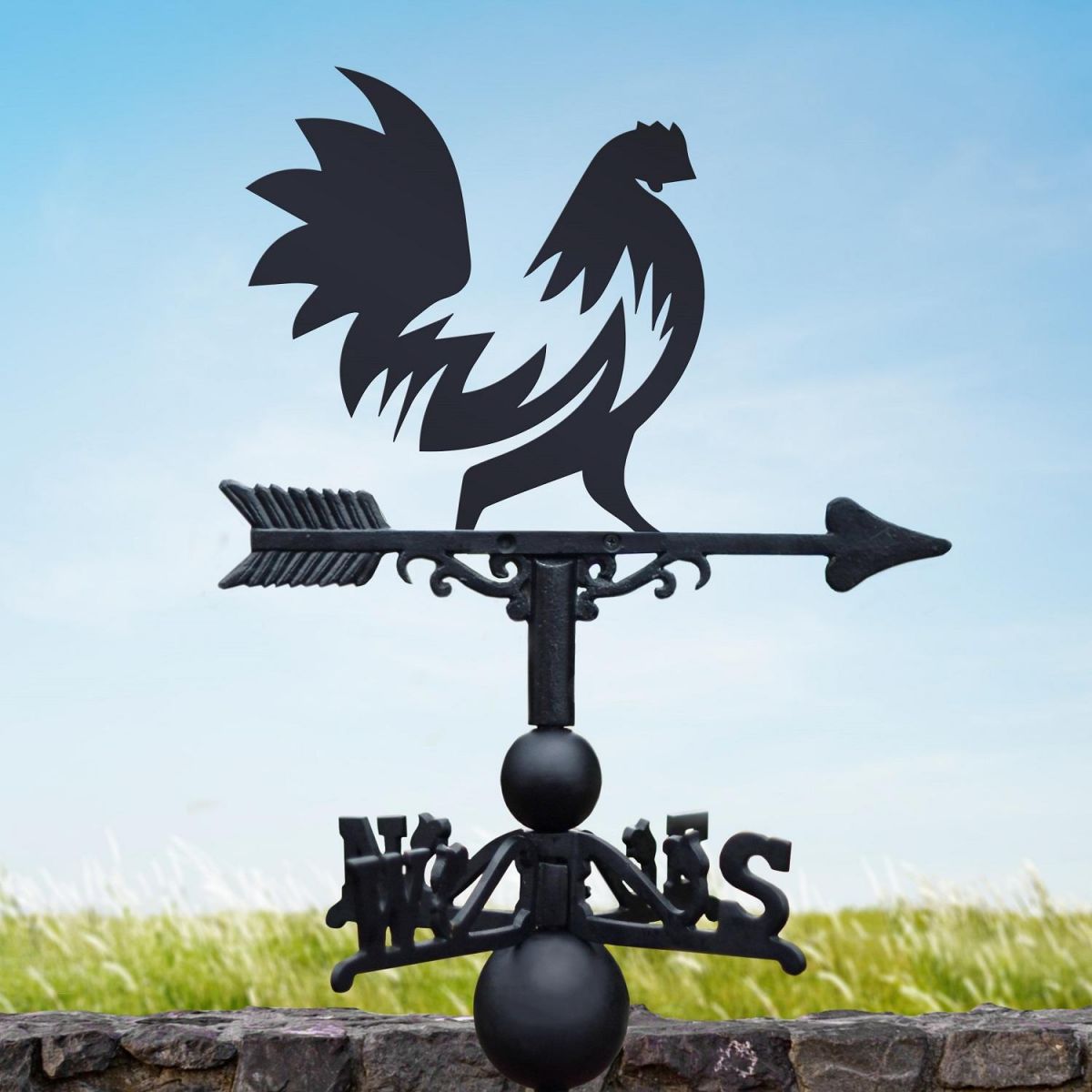 Farm Yard Rooster Design on Weathervane Farm Yard Rooster Design on Weathervane