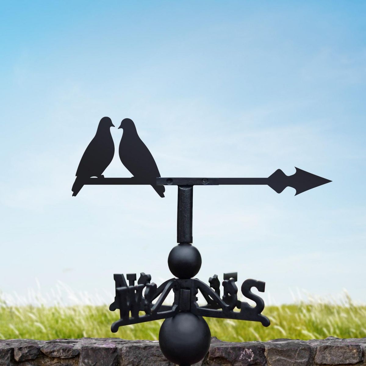 Simplistic Dove Weathervane in Situ  Simplistic Dove Weathervane in Situ