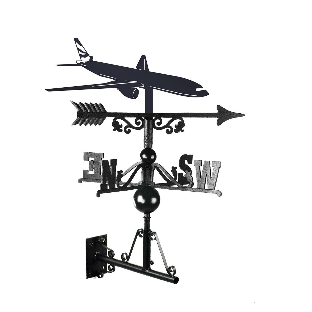 British Airline Aeroplane Weathervane Finished in Black