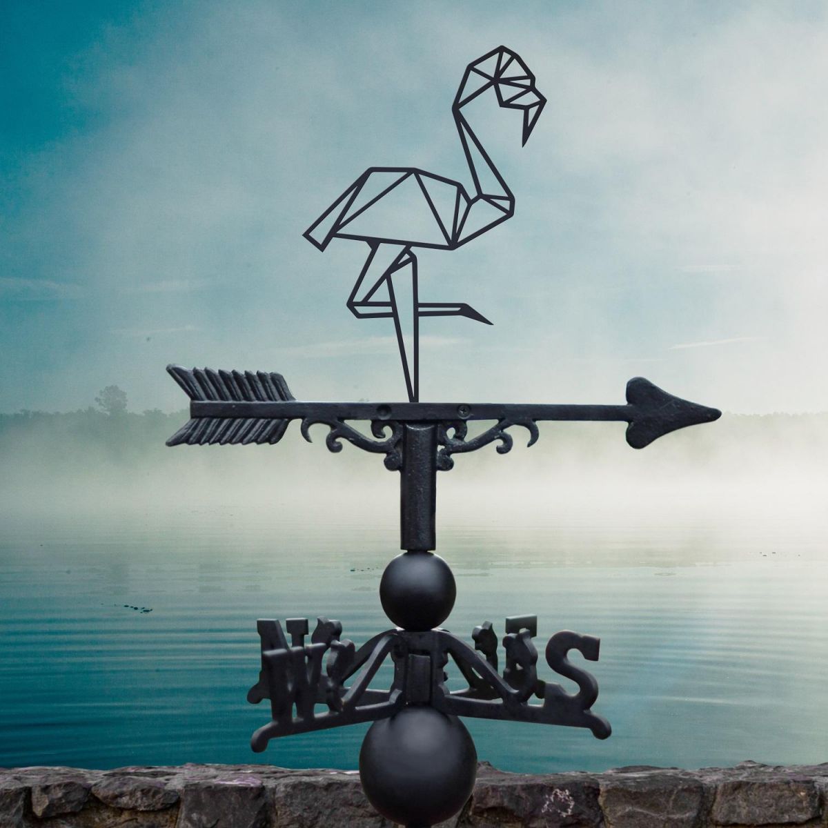 Geometric Flamingo Weathervane 