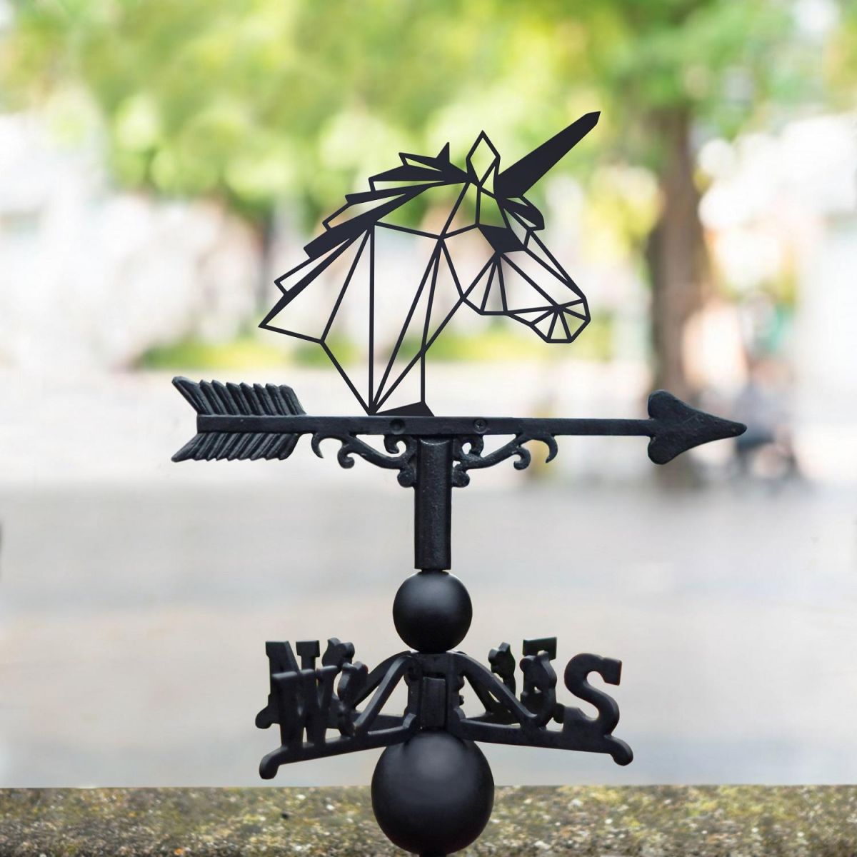 Weathervane with Geometric Unicorn 