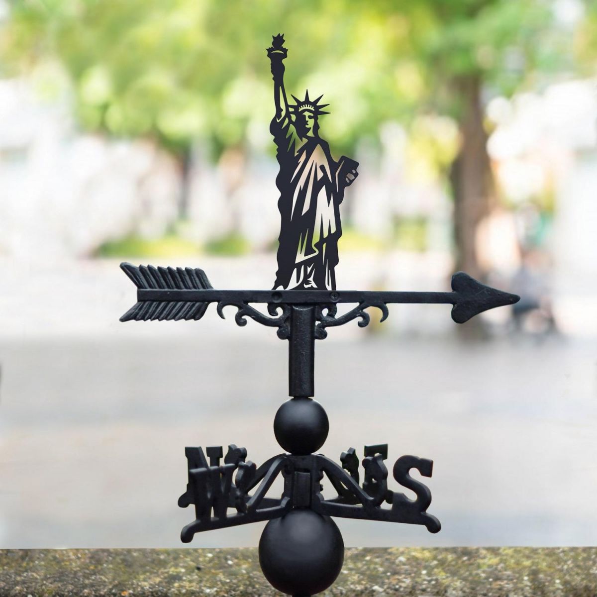 Weathervane with Black Statue of Liberty 