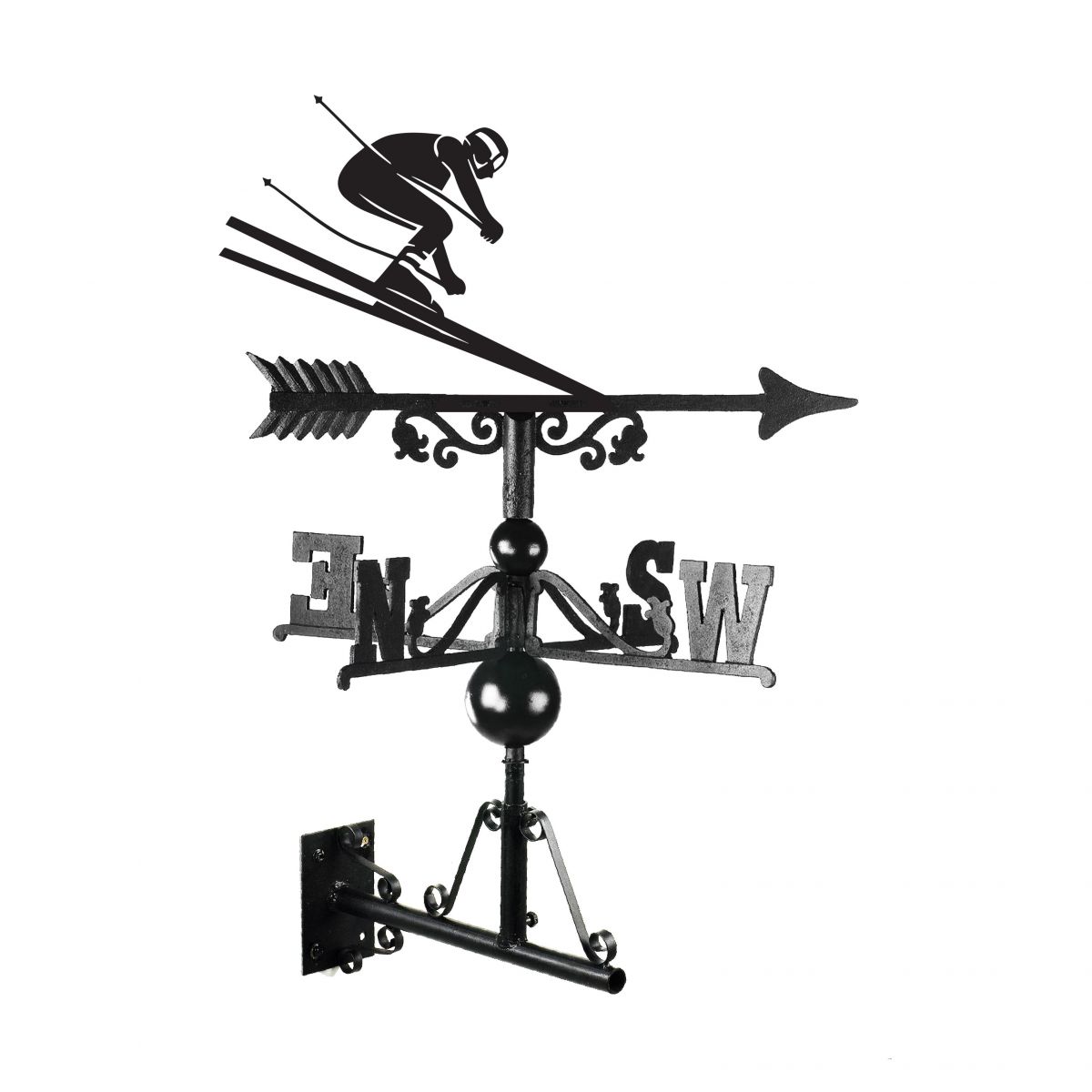 Skiing Weathervane Bracket