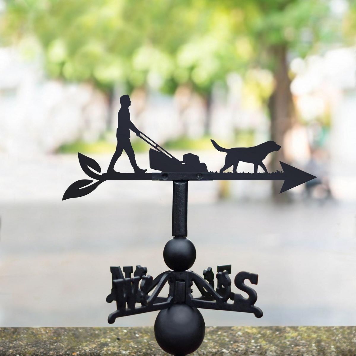 Mowing The Lawn With "Labrador" Weathervane