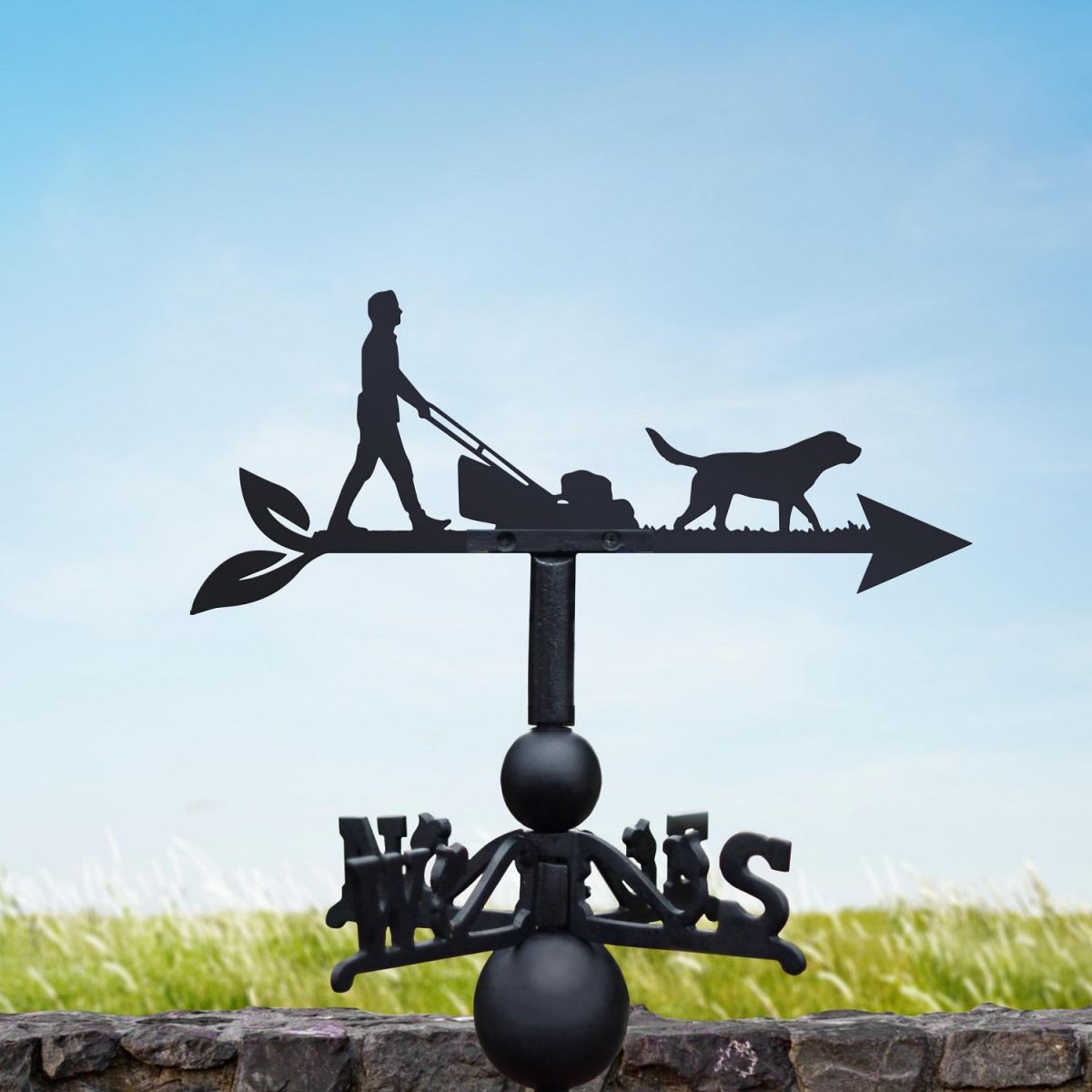 Mowing The Lawn With "Labrador" Weathervane