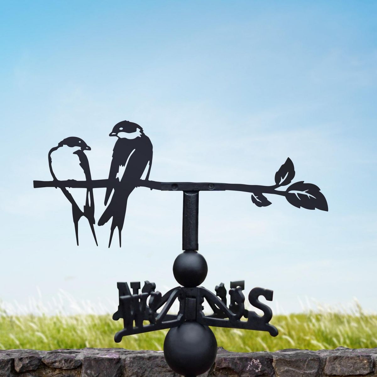 "Swallow" Weathervane in Black 