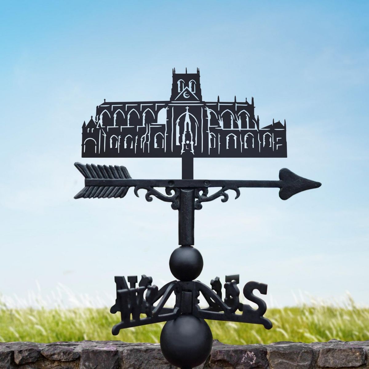 Sherborne Abbey Weathervane in Black 