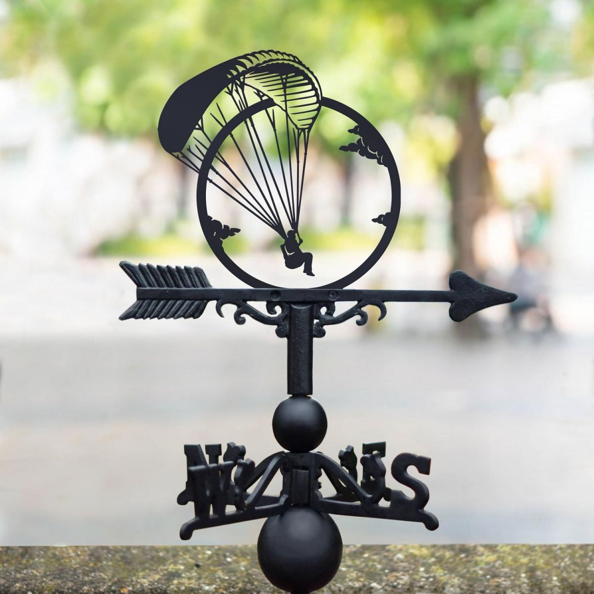 Paragliding Weathervane in Black 
