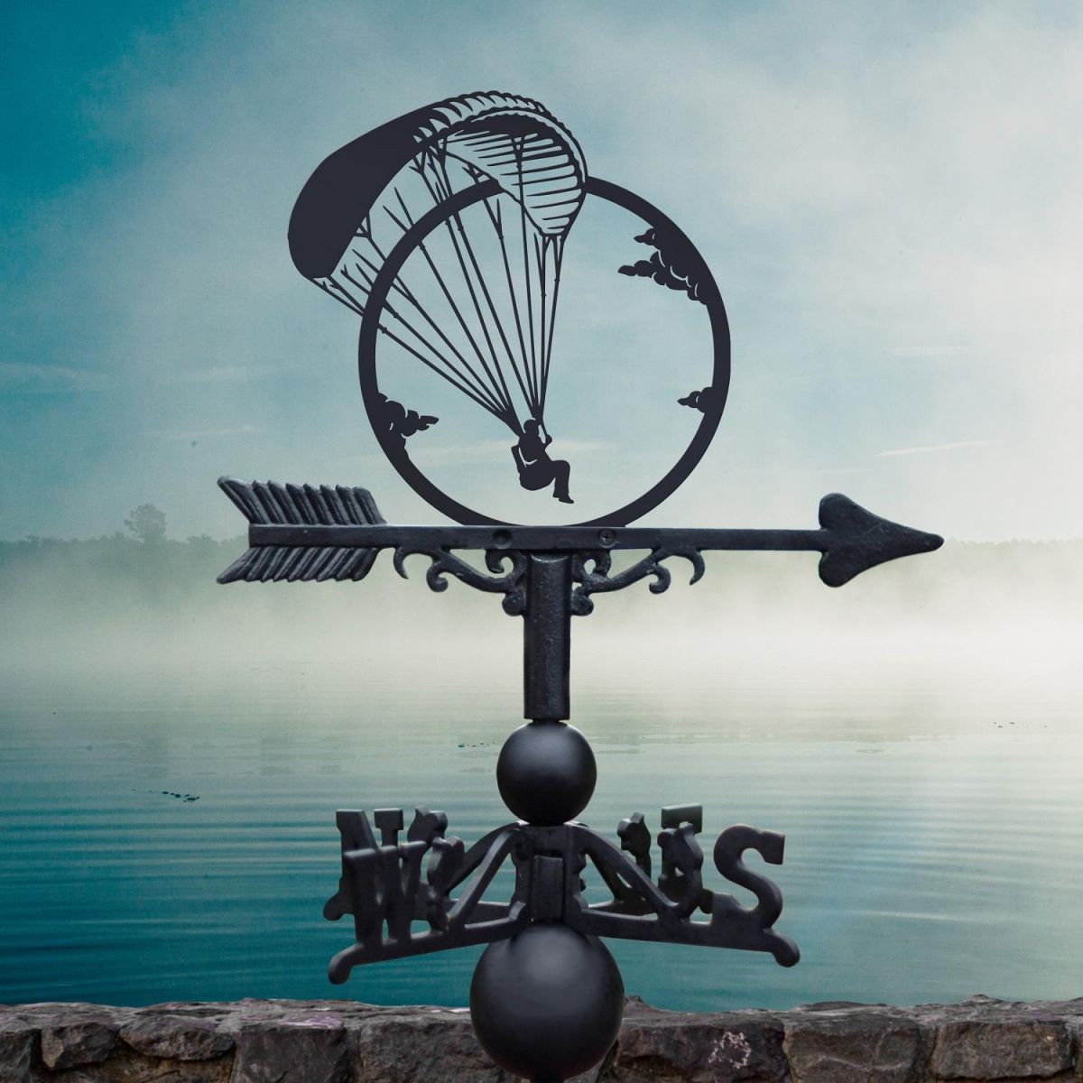 Paragliding Weathervane in Black 