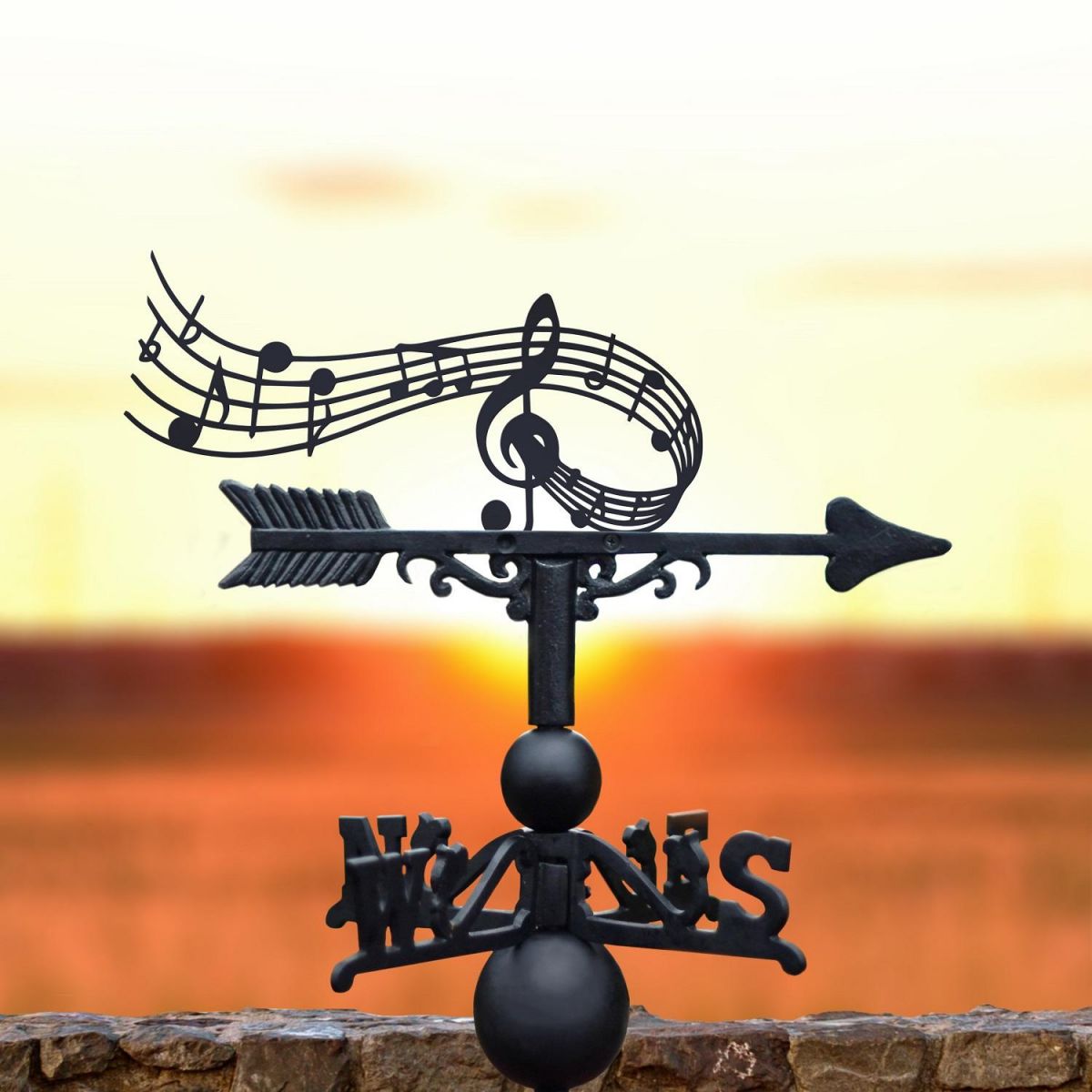 Weathervane with Musical Note Design 