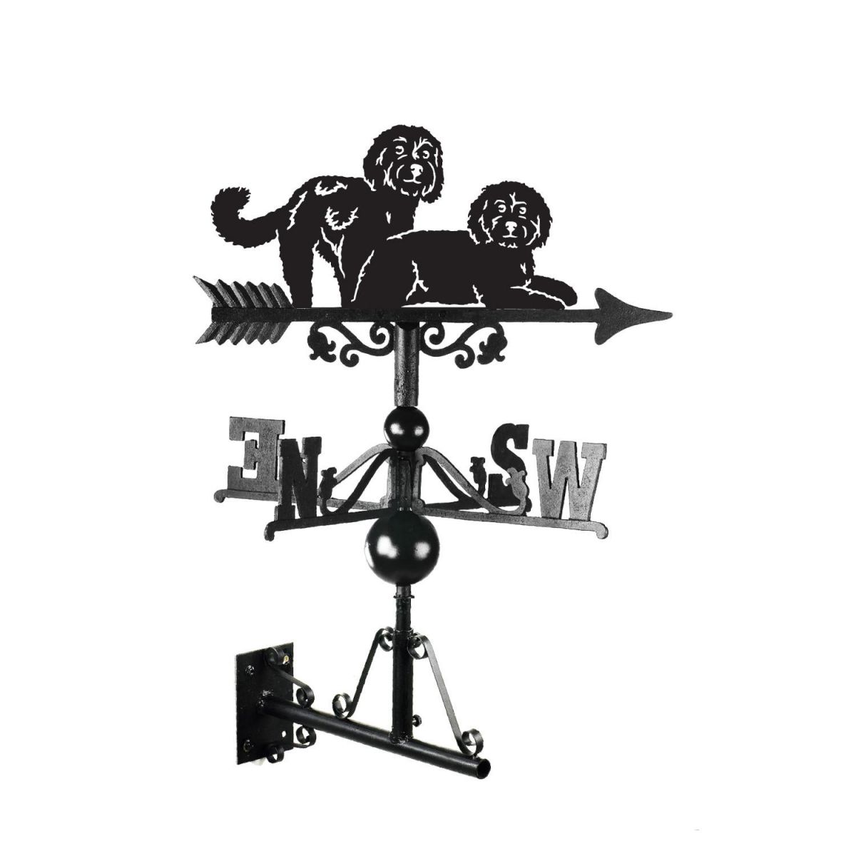 Two Cockapoos Weathervane Mounted