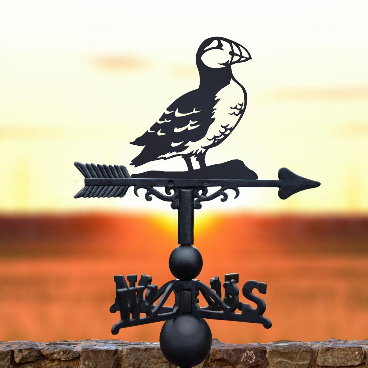 Weathervane with Puffin Topper  Weathervane with Puffin Topper