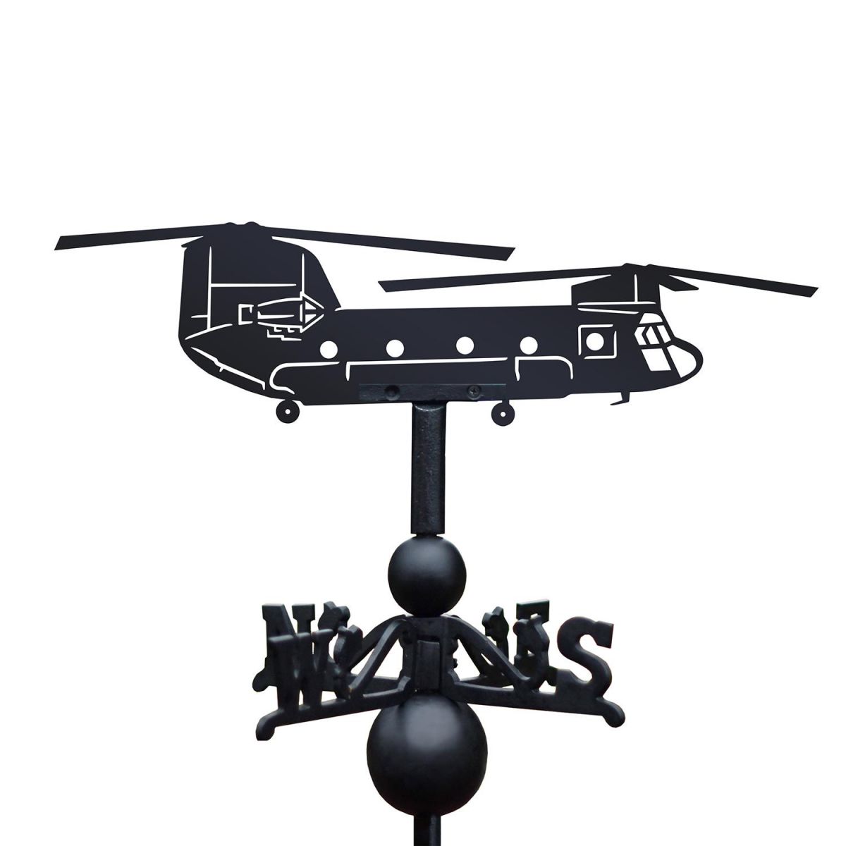 Chinook Helicopter Weathervane Created From Cast Iron