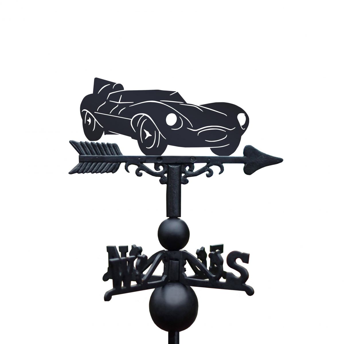 Jaguar D-Type Weathervane Created From Cast Iron Jaguar D-Type Weathervane Created From Cast Iron